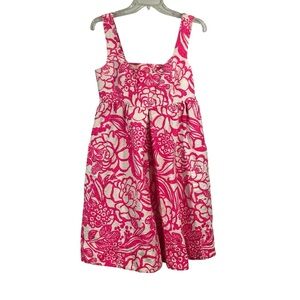Floral Pink Sleeveless Dress